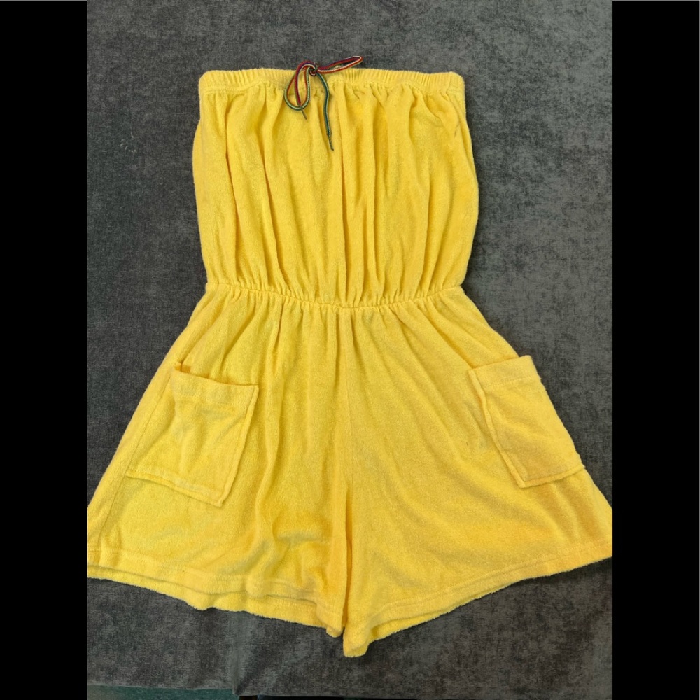Anthony’s Gloria’s Fashions RARE Vintage Yellow Romper, Women’s Size L